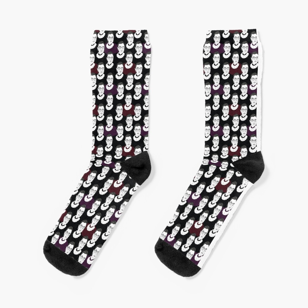 Ruth Bader Ginsburg Pattern Socks