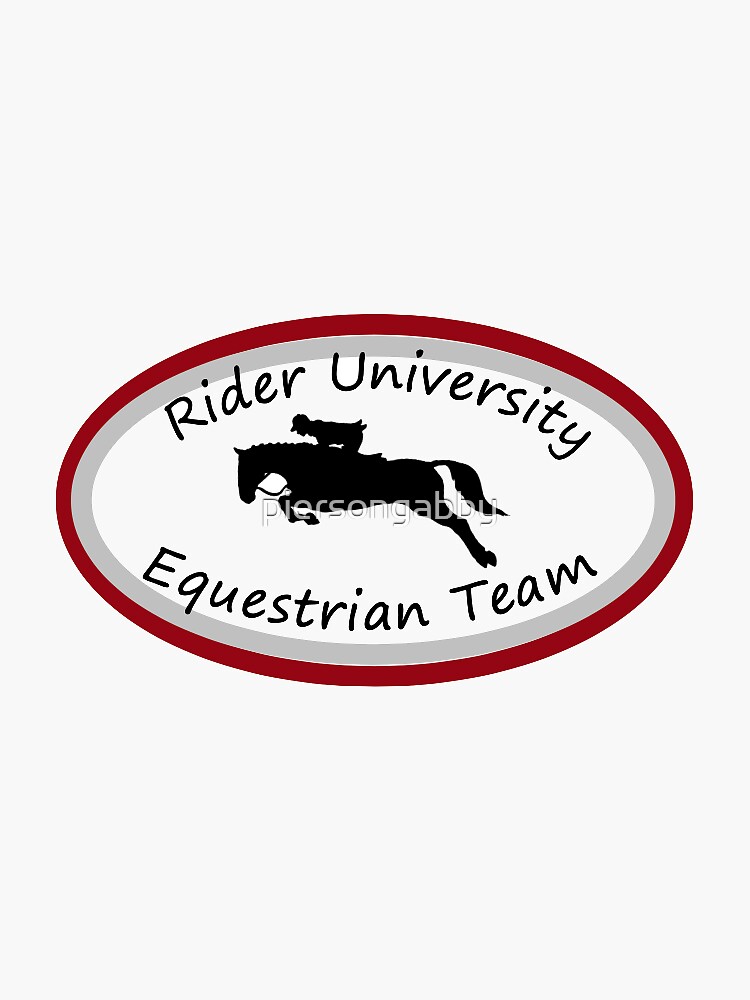 "Rider University Equestrian Team" Sticker for Sale by piersongabby Redbubble