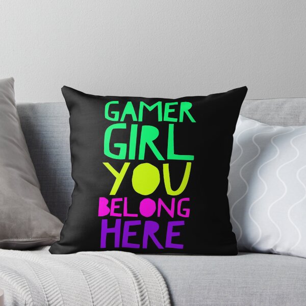 Item preview, Gamer Girl you BELONG HERE! - Fun Con Shirt Logo for Making New Friends 80s g/l/p/pur designed and sold by CloudDance.