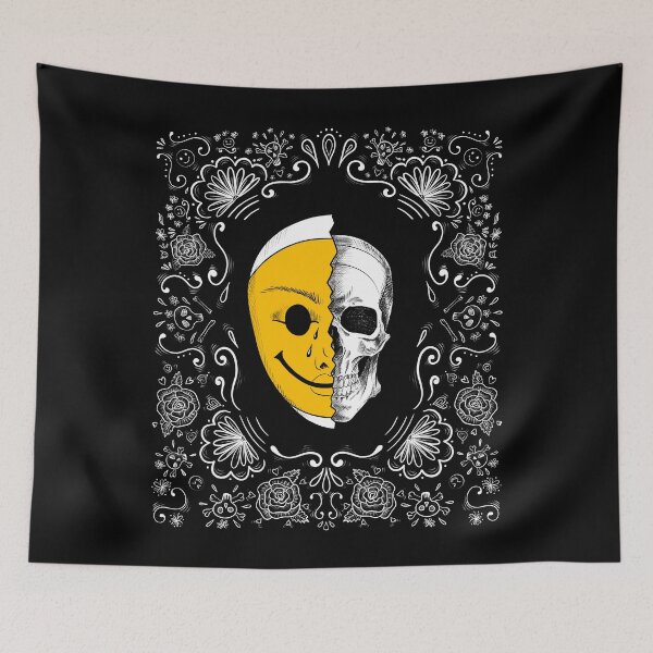 Item preview, Skull Emoji Day of the dead Hallowing T-shirt punk rock black  designed and sold by Tasia  Ka.