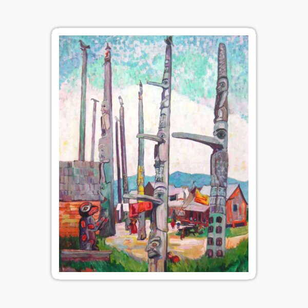 Item preview, Emily Carr - Totem Poles, Kitseukla designed and sold by ArtExpression.