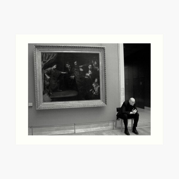 At the Louvre, Paris 2008 Art Print