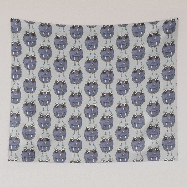 Item preview, Fluffy Purple monster designed and sold by LeighsDesigns.