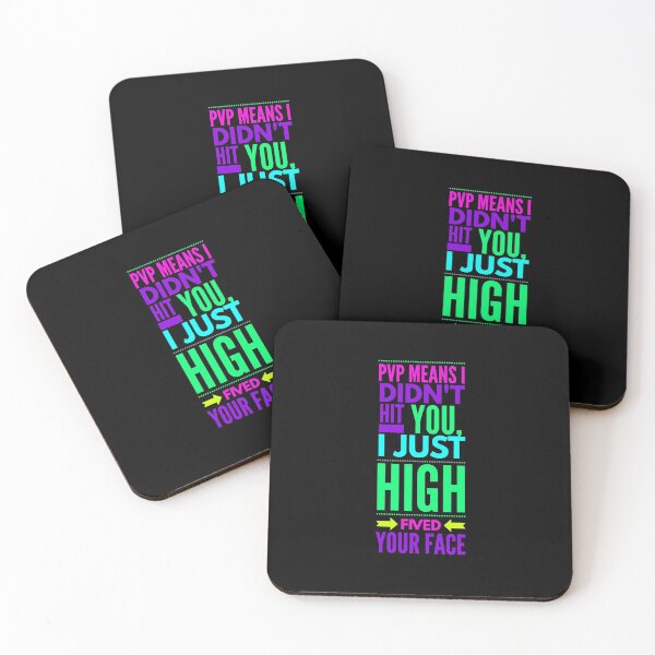Item preview, WHEE PVP - I didn't hit you, I high-fived your face! 80s Logo g/gr/gre/pur/pink designed and sold by CloudDance.