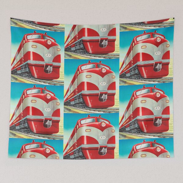 Item preview, Vintage Railway Art - Trans-Australian Railway - Lithograph designed and sold by karwilberevivalcollection.