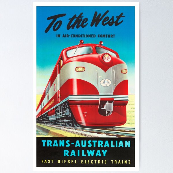 Transaustralische Eisenbahn Poster