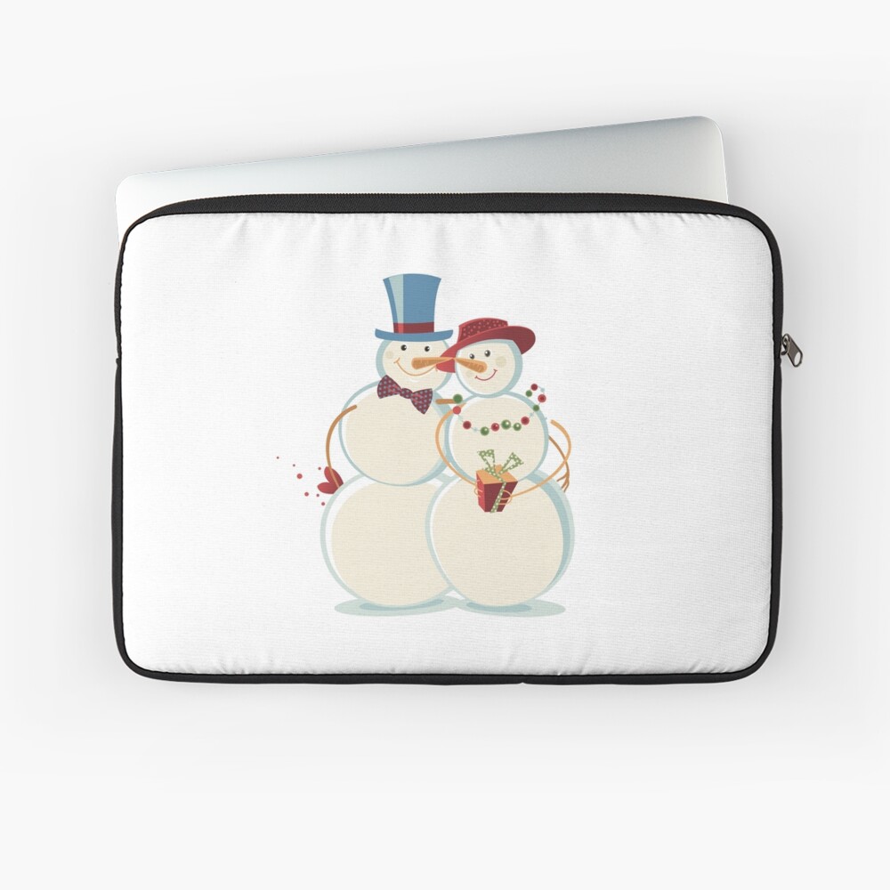 Snowmen Love Laptop Sleeve