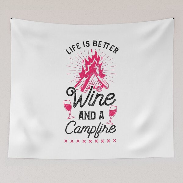 Item preview, Life Better with Wine and Campfire Adventure Traveler designed and sold by findgreatshirts.