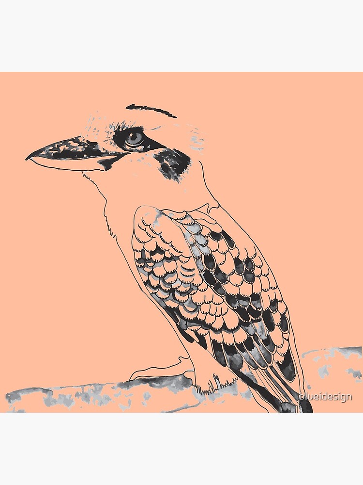 Kookaburra Black and White by blueidesign