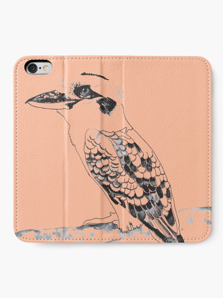 Alternate view of Kookaburra Black and White iPhone Wallet