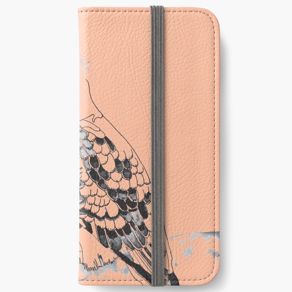 Kookaburra Black and White iPhone Wallet
