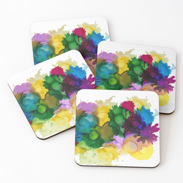 Item preview, Bright colours alcohol ink art "Celebration". designed and sold by Sandra Vincent.