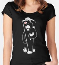 Death Is A Cat Person Women's Fitted Scoop T-Shirt