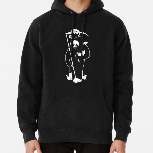 Death is a Cat Person Pullover Hoodie