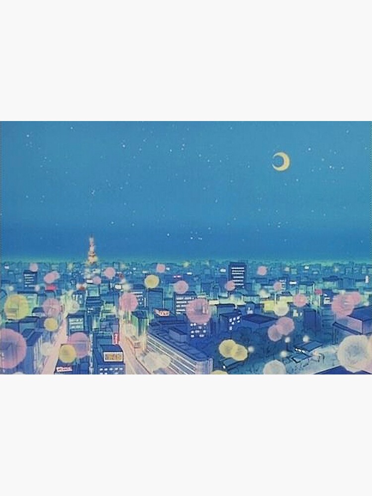 Sailor Moon Background City at Night by Freshfroot