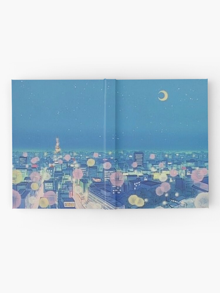 Alternate view of Sailor Moon Background City at Night Hardcover Journal