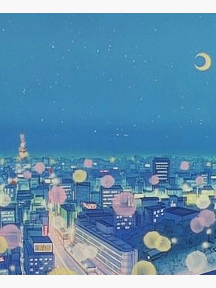 Sailor Moon Background City at Night by Freshfroot