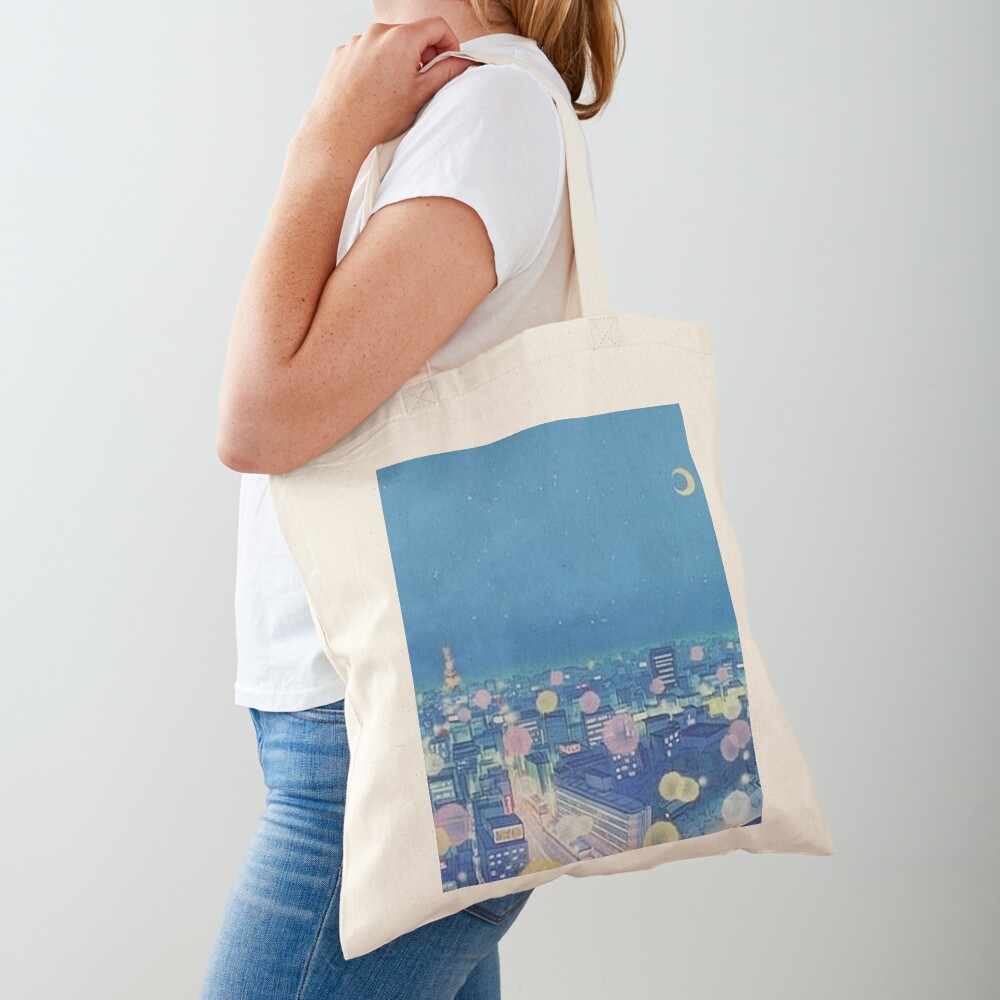 Sailor Moon Background City at Night Tote Bag