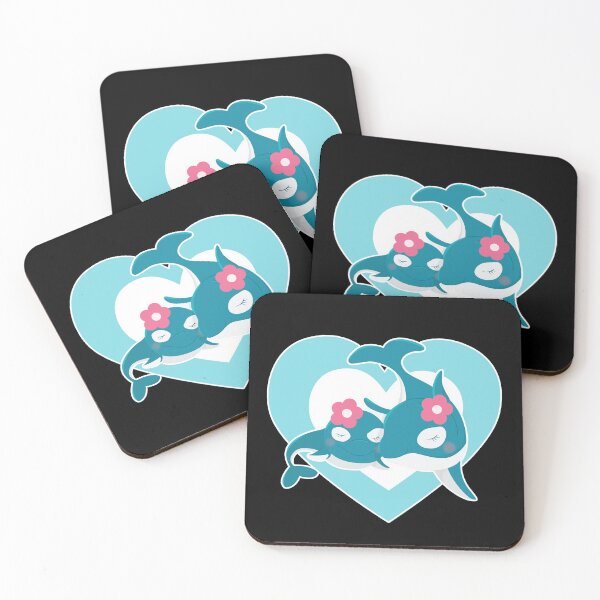 Item preview, Cute Orca and Orca Calf Heart designed and sold by eternallygifted.