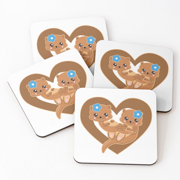 Item preview, Cute Kawaii Otter Heart for Otter Lovers designed and sold by eternallygifted.