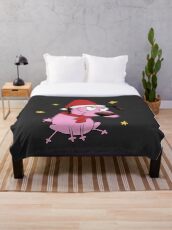 Christmas Courage the Cowardly Dog Throw Blanket