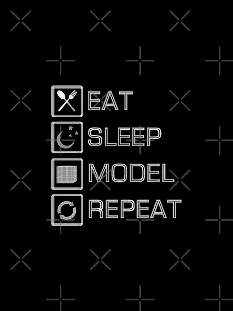 Thumbnail 4 of 4, iPhone Case, Eat Sleep Model Repeat designed and sold by CCCDesign.
