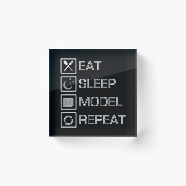 Item preview, Eat Sleep Model Repeat designed and sold by CCCDesign.