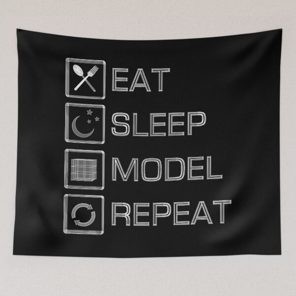 Item preview, Eat Sleep Model Repeat designed and sold by CCCDesign.