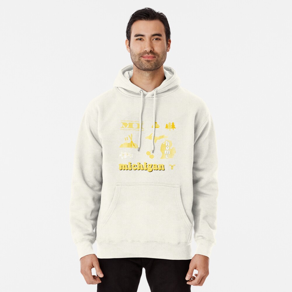 pale yellow michigan sweatshirt