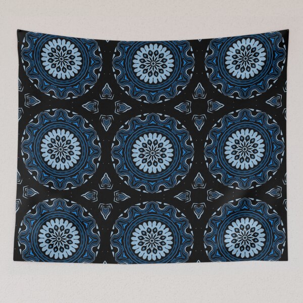 Item preview, Mandala Blue Camaïeu, motif 4, by Bennydoscope designed and sold by Bennydoscope.