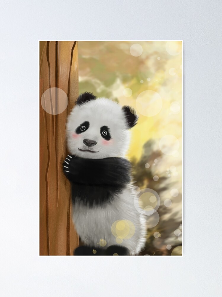 Baby Panda Bear Poster By Trenddesigns24 Redbubble