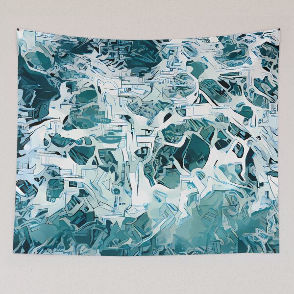 Item preview, Digital Waves Crashing Ocean Sprayf designed and sold by wilhelmgott.