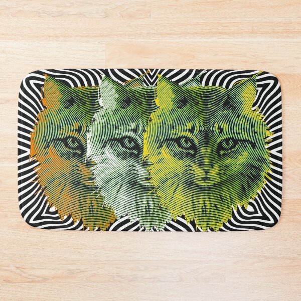 Item preview, green cat designed and sold by silvercordchop.