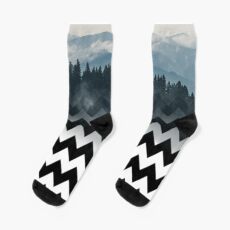 Mountains-Chevron Socks