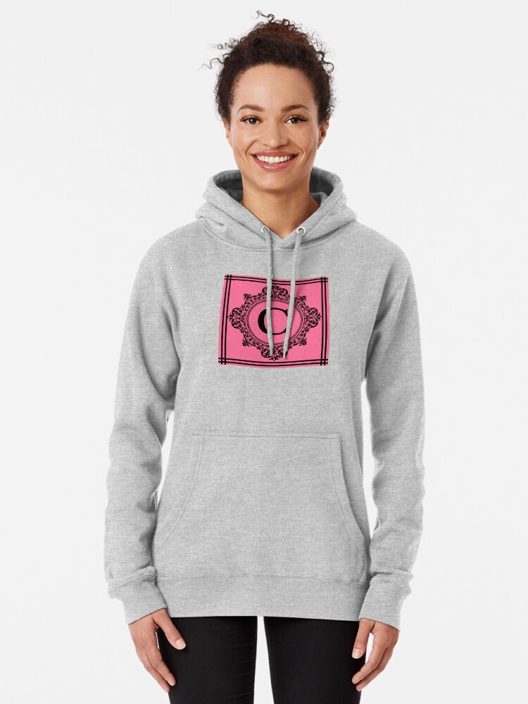 Hot pink and online black hoodie