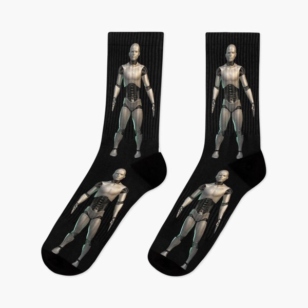 Item preview, futuristic cyborg: male standing robot designed and sold by DottedYeti.