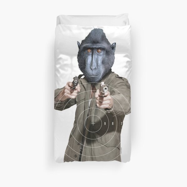 MOST HUNTED REAL MACAQUE SAVE WILDLIFE Duvet Cover