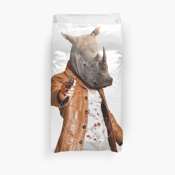 MOST HUNTED REAL RHINO SAVE WILDLIFE Duvet Cover