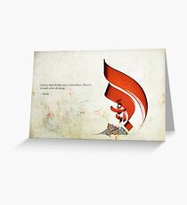 Arabic Calligraphy - Rumi - Lovers Greeting Card