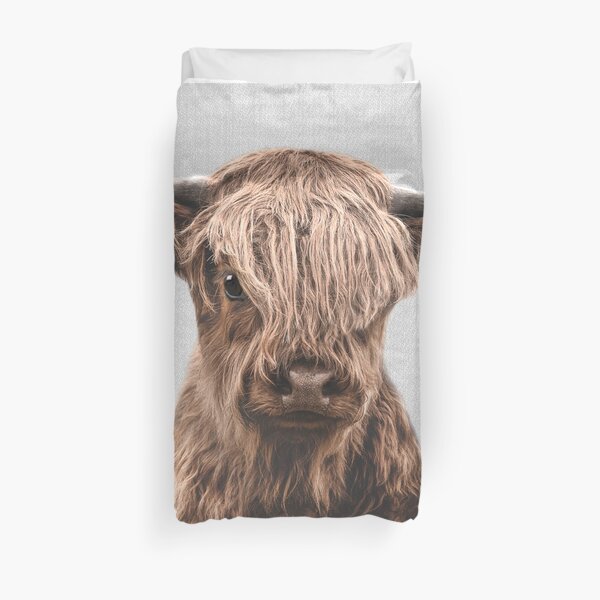 Highland Calf - Colorful Duvet Cover