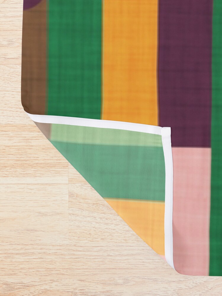 Alternate view of Retro Color Block Popsicle Sticks Shower Curtain