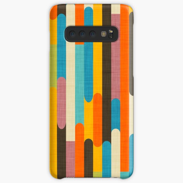 Retro Color Block Popsicle Sticks Orange Samsung Galaxy Snap Case