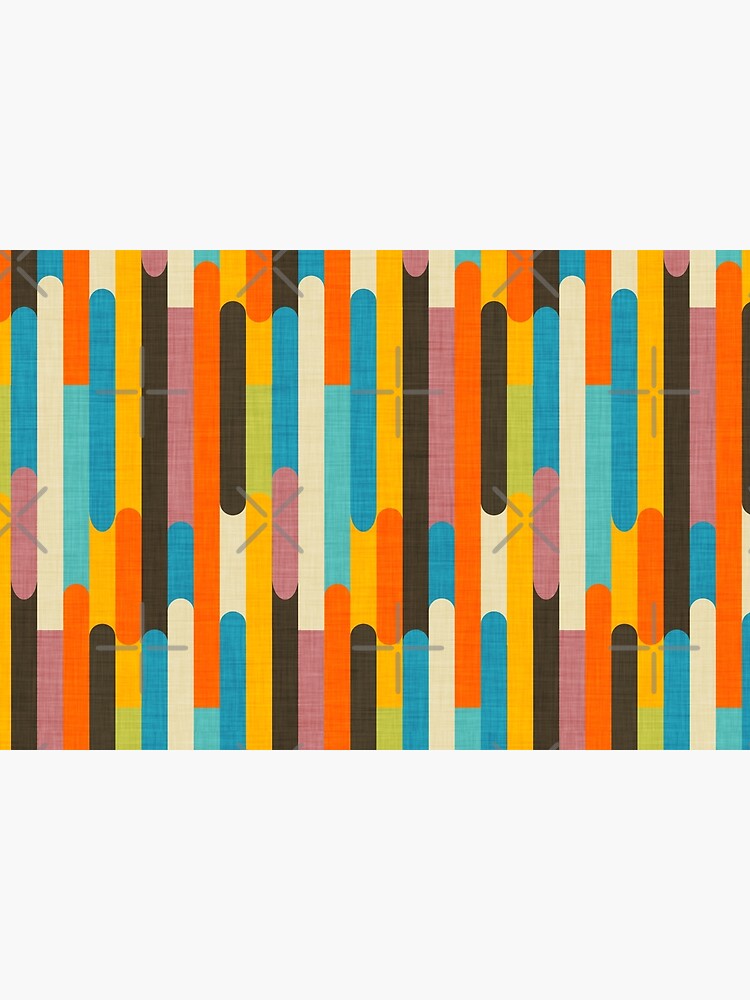 Retro Color Block Popsicle Sticks Orange by susycosta