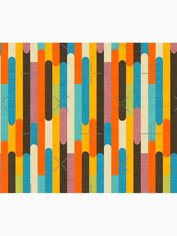 Retro Color Block Popsicle Sticks Orange by susycosta