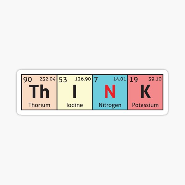 Periodic Table - Think Sticker