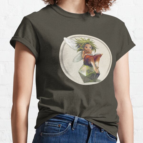 RPG fairy on her d20 dice Classic T-Shirt