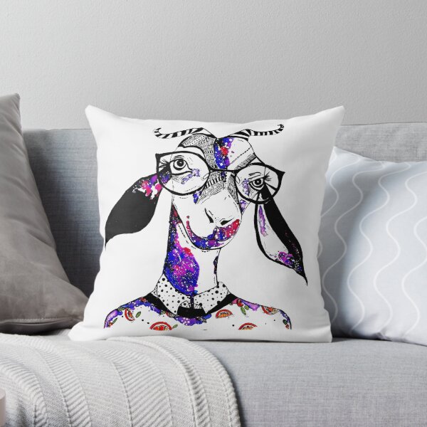 Shit goat real Throw Pillow