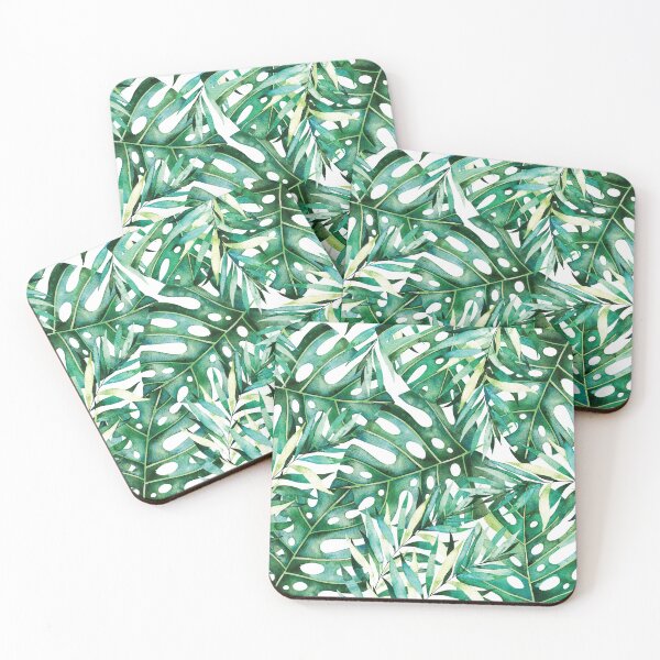 Item preview, Green Tropical Leaves Pattern designed and sold by Primroaddesigns.