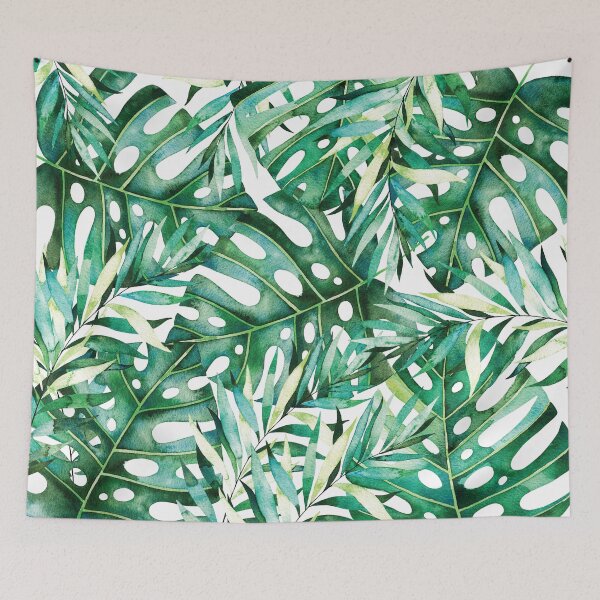 Item preview, Green Tropical Leaves Pattern designed and sold by Primroaddesigns.