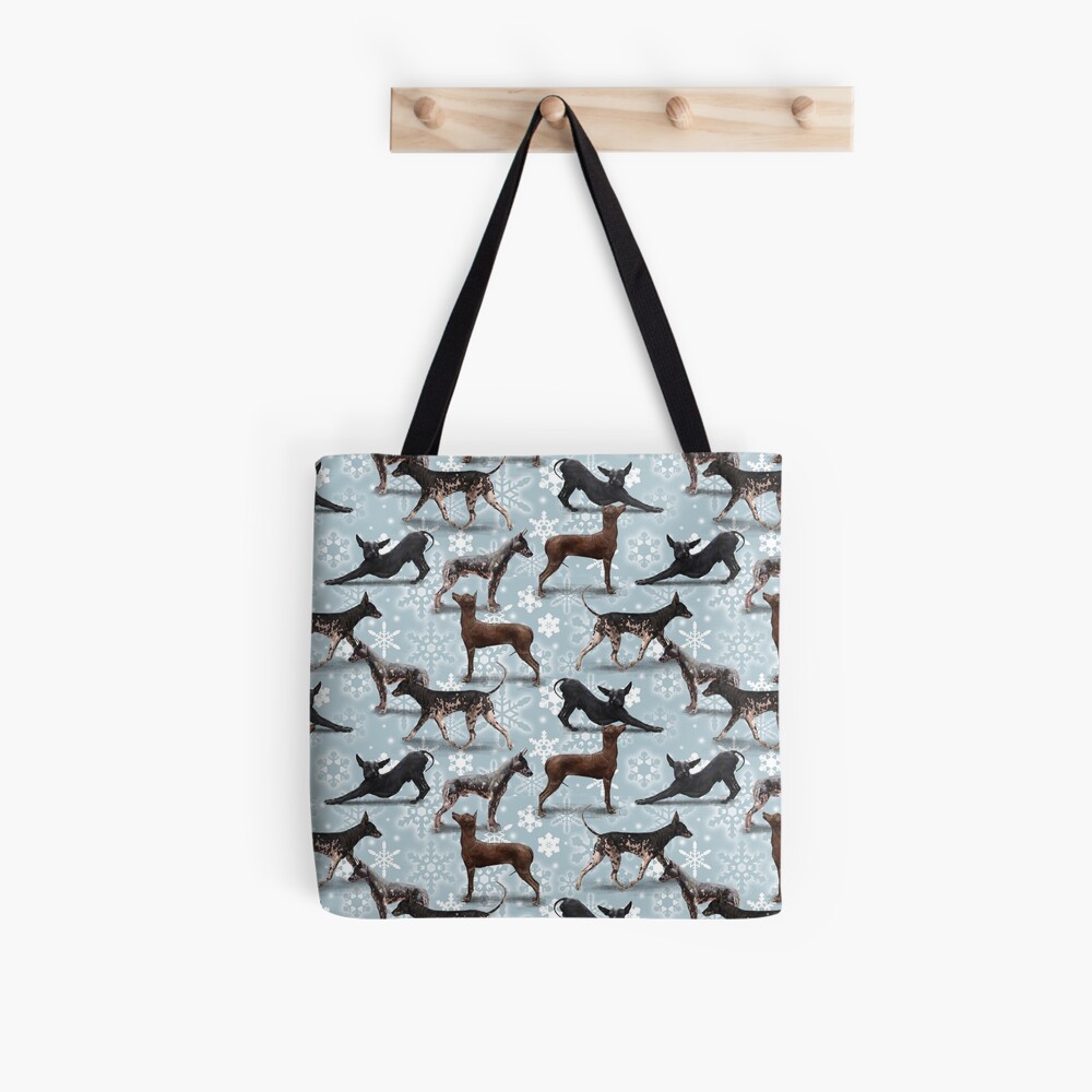 The Christmas Peruvian Hairless Dog Tote Bag
